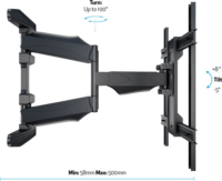 Multibrackets VESA Flexarm XL Full Motion Dual Slim 40"-85" LCD TV/Monitor fali tartó Fekete