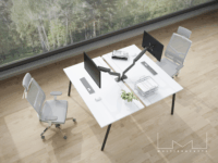 Multibrackets Spring Single 15"-27" LCD TV/Monitor asztali tartó kar - Fekete