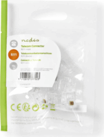 Nedis Telekommunikációs csatlakozó RJ11 Átlátszó - 10 db