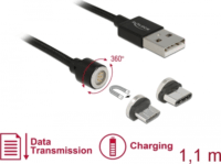 Delock Mágneses USB adat- és töltőkábel készlet