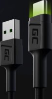 Green Cell Ray USB-A apa - USB-C apa Adat- és töltőkábel 1.2m - Fekete