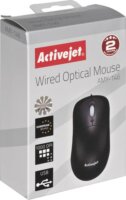 Activejet AMY-146 USB Egér - Fekete