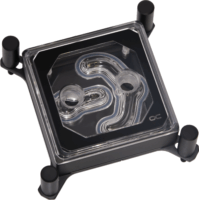 Alphacool Eisblock XPX Aurora Edge Plexi Black CPU Vízblokk