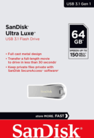 Sandisk 64GB Ultra Luxe USB 3.0 Pendrive - Ezüst