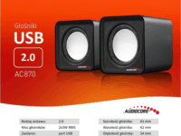 AudioCore AC870B 2.0 hangfal - Fekete
