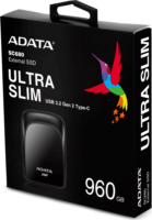 ADATA 960GB SC680 Fekete USB 3.2 Gen2 Type-C Külső SSD