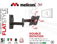 Meliconi FlatStyle EDR100 14"-25" LCD TV/Monitor fali tartó Fekete