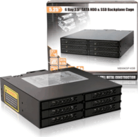 Icy Dock ToughArmor MB996SP-6SB 6x2.5" - 5.25" HDD beépítő keret