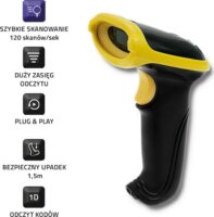 Qoltec 50862 Kézi vonalkódolvasó - Sárga/Fekete