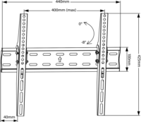 Maclean MC-862 26" - 55" LCD TV/Monitor fali tartó Fekete