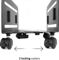 Maclean MC-851 Számítógép tartó kiskocsi Fekete