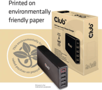 Club3D Hálózati 4xUSB-A + USB-C töltő 111W Fekete