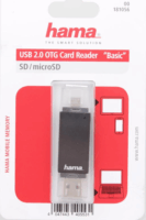 Hama Mobil - Tablet USB/microUS Külső kártyaolvasó - Fekete