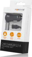 Forever M-01 Autós Lightning töltő 2100mA Fekete