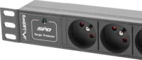Lanberg 220V hálózati elosztó 10" Rack-be építhető 3 aljzatos túlfeszültség védelemmel 2.0m - Fekete
