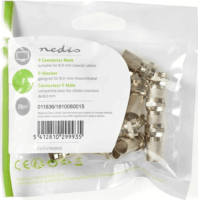 Nedis F csatlakozó 7.5 mm-es Koax Kábelekhez Fém (25 db)