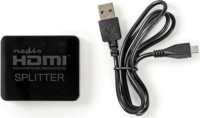 Nedis 2 Portos HDMI Elosztó Fekete (1 PC - 2 Kijelző)