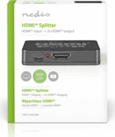 Nedis 2 Portos HDMI Elosztó Fekete (1 PC - 2 Kijelző)