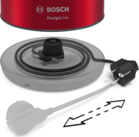 Bosch DesignLine 1,7L Vízforraló - Piros