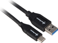 Sharkoon USB 3.1 Gen2 Type-A - Type-C Adatkábel 1m - Fekete