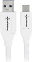 Sharkoon USB 3.1 Gen2 Type-A - Type-C Adatkábel 0.5m - Fehér