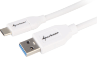 Sharkoon USB 3.1 Gen2 Type-A - Type-C Adatkábel 1m - Fehér