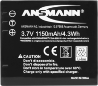 Ansmann A-Pan CGA S005 akkumulátor Panasonic fényképezőgépekhez 1150mAh