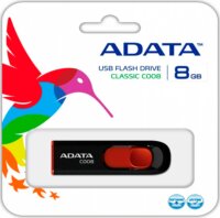 Adata 8GB C008 USB 2.0 pendrive - Fekete/piros
