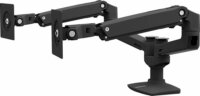 Ergotron 27" LX Dual Side-by-Side LCD TV/Monitor asztali dual tartó kar - Fekete (2 kijelző)