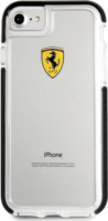 Ferrari Hardcase Apple iPhone 7 Ütésálló Tok - Átlátszó/Fekete