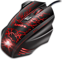 Apedra A7 USB Gaming Egér - Fekete/Piros