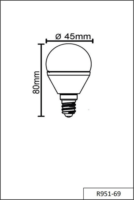 TRIO R951-69 4W E14 LED Izzó - Fehér
