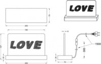 TRIO Love LED Asztali Lámpa