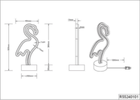 TRIO Flamingo USB-s LED Asztali Lámpa