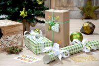 Avery: Csillogó karácsonyfa matrica - Arany