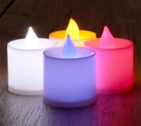 Iris LED pulzáló fényű Gyertya Dekoráció 4 darab - Fehér