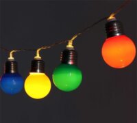 Iris USB-s E27 Izzó alakú LED Fényfüzér 4m - Többszínű