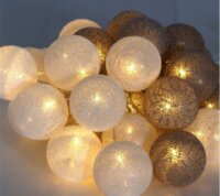 Iris USB-s LED Gömb Fényfüzér 5m - Szürke/Fehér