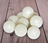 Iris USB-s LED Gömb Fényfüzér 2m - Meleg Fehér