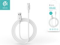 Devia Shark Cable Huawei Supercharge USB apa - USB-C apa Adat- és töltőkábel 1.5m - Fehér