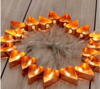 Iris USB-s LED Szív Fényfüzér 4m - Meleg Fehér