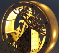 Iris 15x18x4,5cm LED félkör keretes Karácsonyi Ház