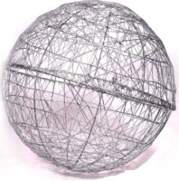 Iris Gömb Dekoráció 40cm - Ezüst