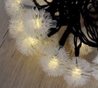 Iris Napelemes LED Zúzmara Fényfüzér 6m - Meleg Fehér