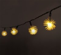 Iris Napelemes LED Zúzmara Fényfüzér 6m - Meleg Fehér