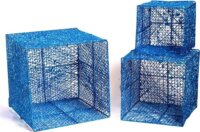 Iris Doboz szett Dekoráció masnival - Kék/Ezüst