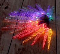 Iris Elemes LED Jégcsap Fényfüzér 3m - Több Színű