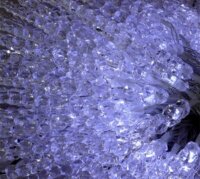 Iris Napelemes LED Jégcsap Fényfüzér 20m - Hideg Fehér