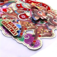 Iris 3D Mikulás dekoráció 2db karton 24x45cm