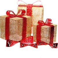 Iris Doboz masnival dekor szett - Arany/Piros